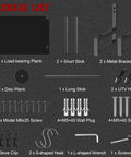 Package list for Badass Solid Wood Motorcycle Helmet Holder Wall Mounted With Four Glove Clips And Four Heavy Duty Hooks.