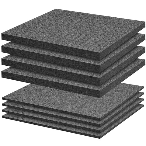 8-Piece Pick And Pluck Foam Insert Set For Board Game Boxes And Storage Drawers, Two Thickness Options 0.8 Inch And 0.4 Inch