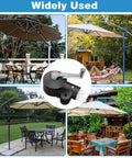 Cantilever Patio Umbrella Stand With Adjustable Rocking Handle And Stable Lock For Easy Raising And Lowering, Wind Resistant Outdoor Holder For Courtyard And Garden Shade.