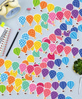 Back To School 24 Piece Magnetic Borders Set For Classrooms And Whiteboards With Kid Friendly Hot Air Balloon Design