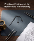 Metal Watch Hands Set Compatible With NH35 364R 7S Movements Replacement Parts Upgrade Kit For Horology Enthusiasts Precision Repair Accessories In Black displayed on work surface with tools.