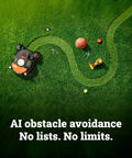 Top view of Landroid Vision Cloud 4WD Robot Lawn Mower No Perimeter Wire For One Acre With AI Obstacle Avoidance And RTK Cloud Navigation
