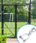 Installed 4 Pack Chain Link Fence Gate Hinges Set 2 3 8 Inch Post To 1 3 8 Inch Frame Heavy Duty Galvanized Steel Replacement Hinges