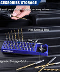 Magnetic Hex Bit Holder 39 Hole Organizer Tray With Powerful Magnetic Base And Storage Grid for tools in workshop