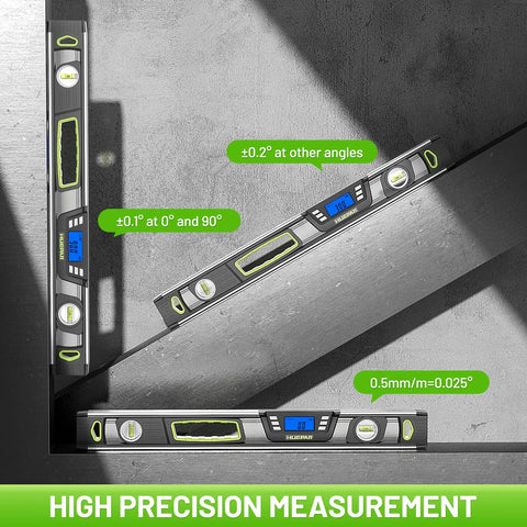 Dead Nuts Precise Magnetic Torpedo Level 24 Inch Machined Aluminum Spirit Square With Rapid Sight Digital Display Built Like A Tank For Swift Cabinet Hangs Tile Grouting And Heavy Duty Framing Tasks