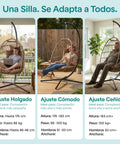 Three egg chairs with stand for indoor outdoor chill vibe, showcasing rattan wicker swing and breathable cushions in various settings.