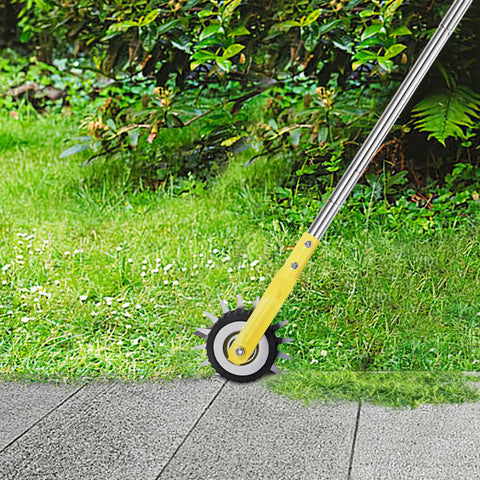 Rotary Lawn Edger With 58 Inch Adjustable Handle A Real Workhorse for Clean Edges alongside sidewalks durable stainless steel