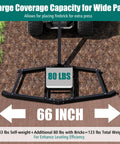 66 Inch Wide Tow Behind Driveway Drag Harrow with reinforced bars attached to a tractor, showing 80 lb weight capacity for landscape leveling.