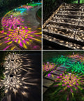 8 Pack Solar Pathway Lights Outdoor Color Changing And Warm White Waterproof Garden LED Landscape Lighting on pathways