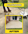 Top Shelf House Wash Surfactant For Exterior Siding And Roof Cleaning With Stable Bleach Additive Mix, Heavy Duty Soft Wash Soap For Concrete Driveways And Brick Facades, Half Gallon Jug used to clean patio surface.