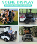 Universal Golf Cart Rear Seat Grab Bar And Safety Rail Handle For EZGO Club Car Yamaha TXT DS Fits Most Models, scene display