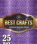 Decorative packaging of 25 pack Adhesive Magnetic Sheets For Crafts And Pictures, Flexible 20 Mil Magnets, 8x10 Inch Size