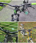 Riser Handlebar For Mountain Bikes Trail Ready Beefy Aluminum 6061 Alloy 31.8mm Clamp, 780mm Wide, on various bicycles.