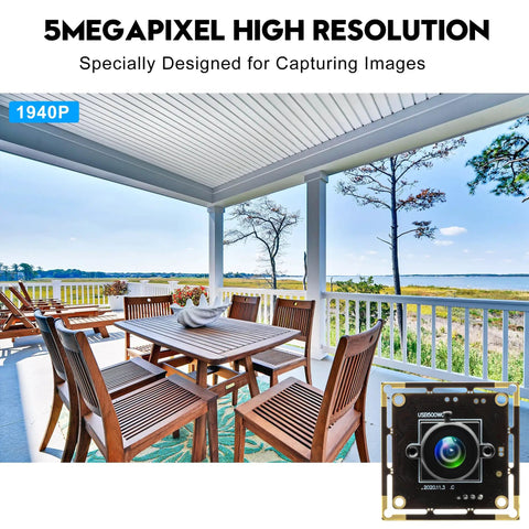 Outdoor setting illustrating capabilities of 5MP USB Camera Module With 2.1mm Wide Angle Lens Delivers Huge Coverage For Machine Vision