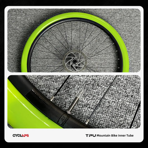2 Pack 29 Inch TPU Bike Inner Tubes Ultralight For Mountain Biking Hella Durable shown with valve detail