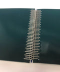 Coated Steel Unibar Clipper Lacing Without Pins 24 Inch Strips Box Of 10 Heavy Duty Replacement Material For Conveyor Belts And Industrial Equipment Solutions, shown on conveyor belt