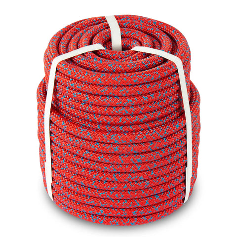 Coiled Beefy Double Braided Arborist Rope 1/2 Inch By 125 Feet No Stretch Static Rope With 7200 Lb Working Load Tree Rigging Rope