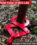 Heavy Duty Pallet Puller Clamp With 6614 Lbs Capacity Steel Single Scissor Grabber For Pulling Pallets Wood And More Extra Wide 8 Inch Jaw Opening Fast Offloading And Safer Handling, red steel clamp on trunk