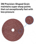 Cubitron II 982C Fibre Disc 36 Plus Grade Coated Ceramic Brown 7 Inch By 7/8 Inch textured surface detail