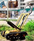 Ultra Heavy Duty Electric Stair Climbing Dolly With 880 Lb Capacity And 360 Degree Turn Swivel on grass, perfect for moving and lifting.
