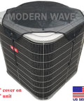 Central Air Conditioner Cover For Outside Units 32 By 32 With Adjustable Bungee Cords And Heavy Duty Mesh Top On AC Unit