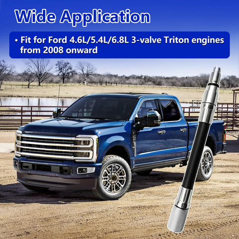 12mm Compression Tester Adapter For Ford 4.6L 5.4L 6.8L 3 Valve Triton Engines 2008 And Later Direct Fit With Built In Rubber Seal