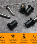12 Pairs M4 Rubber Well Nuts Neoprene Expansion Brass Nuts Fairing Universal Motorcycle Fasteners With Stainless Steel Pozi Screws