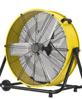 24 Inch High Velocity Drum Floor Fan With 8800 CFM For Garage, Warehouse, Workshop, Factory Or Gym, Heavy Duty Industrial Air Power