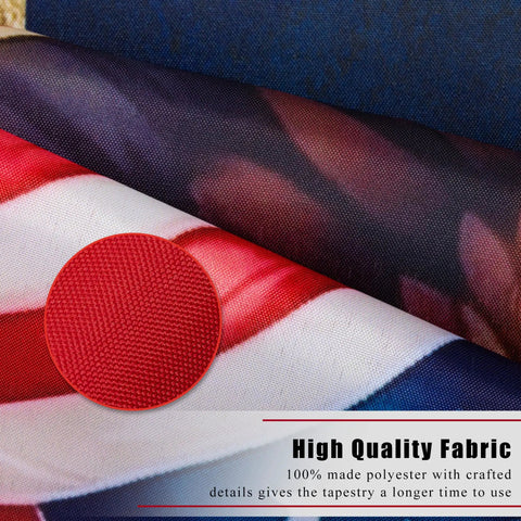 Close-up of 250th Anniversary American Flag 3x5 Feet Outdoor Indoor Totally Patriotic Flag showing polyester weave texture and colors.
