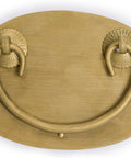 Oval Brass Drawer Pulls Set Of 2 4 Inch Cabinet Handles With 60mm Center To Center Bore And Included Soft Joining Pins Durable Antique Finish
