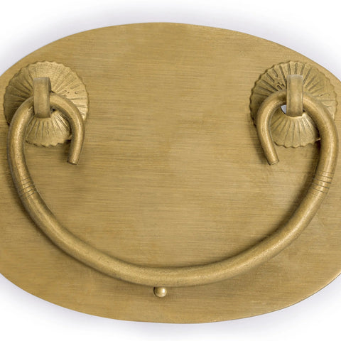 Oval Brass Drawer Pulls Set Of 2 4 Inch Cabinet Handles With 60mm Center To Center Bore And Included Soft Joining Pins Durable Antique Finish