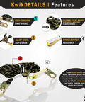 Tsunami Kit All-In-One Premium Braided Rope Vertical Lifeline with high-tension snap hooks and shock absorber, features overview