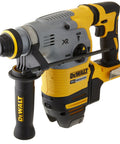 Heavy Duty Cordless 20V Brushless Rotary Hammer Drill Sick Power Bad Boy With Active Vibration Control and E Clutch side view, yellow and gray design.