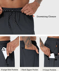 Quick Dry Cargo Shorts For Men With Stretch Lightweight Hiking Shorts With Five Pockets No Lining Dark Gray All Day Comfort