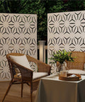 72 Inch Tall Metal Privacy Screen Three Panel Outdoor Freestanding Privacy Panel For Patio Backyard Deck With Anti Tipping Kit