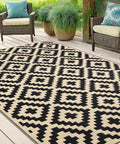 Waterproof Outdoor Rug 5x8 Ft Reversible Plastic Straw Pattern Patio Camping Mat For Outdoor And Indoor Use Built To Last