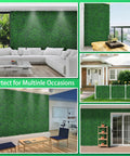 Lifelike Artificial Greenery Wall Roll 48 By 120 Inches Privacy Screen For Indoor And Outdoor Use UV Resistant Faux Ivy Leaves