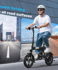 Electric Bike For Adults And Teens With A 500W Peak Motor, Lightweight Foldable Ebike, 20 MPH Top Speed, 25 Mile Range With Pedal Assist, Embedded Battery, Easy Fold Design, Ready For Commuting And Weekend Rides on city road