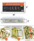 20 Pack Trailer Hitch Pins Set With 1/4, 5/16, And 3/8 Inch Diameters Zinc Plated Heavy Duty Shaft Locking Pins in storage box