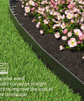 33 Foot Plastic Landscape Edging Border Kit With 4 Inch High Panels 45 Ground Stakes And Hammer Included No Fuss Easy Install For Gardens Flower Beds And Yard Landscaping used around flower bed and lawn