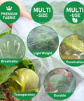 2 Pack 10x30 Ft Ultra Fine Garden Netting Mesh Barrier For Patio And Raised Beds Mosquito Proof Garden Cover For Fruit Trees And Blueberry Bushes No Fuss Setup Garden Protection. Close-up of garden netting showcasing breathable material features.