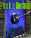 Using Gas Pressure Washer 3400 PSI 2.6 GPM with 212cc Engine and 15 Inch Surface Cleaner to clean blue door surface.