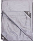 24 By 36 Ft Heavy Duty Tarp Cover For Outdoor Jobsite And Backyard Protection Waterproof 10 Mil Multi Use Tarp Silver TRS2436