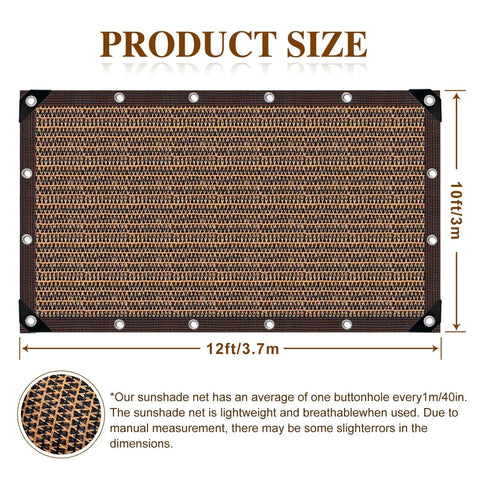 80 Percent Shade Cloth With Metal Grommets And Reinforced Edges For Outdoor Patios Carports And Greenhouses 10x12 Ft Sun Shade Netting