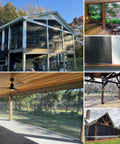 No Spline Screened Porch Kit For Quick Mess Free Screen Install 96 Inch Bronze 5 Pack Aluminum Base And Vinyl Caps Porch Screening System For Mesh Screen Patio Enclosures installed on various porches.