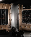 Close-up of the Kickass Metal Turbofan Engine Model Kit For Aviation Buffs 1 10 Scale with intricate detailing.