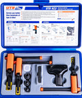 External And Internal Thread Restorer Kit For Inches And Metric Threads Five Thirty Second To Eleven Sixteenth External Capacity And Five Sixteenth To Thirteen Sixteenth Internal Capacity One Hand Tool Rebuilds Fine To Coarse Fasteners Replaces Hundreds in open blue case