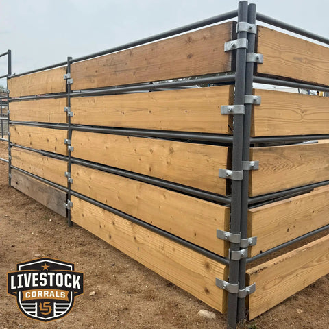 Heavy Duty Galvanized Horse Panel Clamps Fit 1 5 8 Inch Livestock Corral Fencing Attaches Wood Boards To Round Pens And Stall Walls No Weld Barn Setup Quick No Sweat Install 8 Pack used in wooden corral.