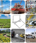 Collage with 40 Pack Square Trailer Hitch Pins, 1/4 Inch Diameter Carbon Steel Locking Pins for various industries and uses