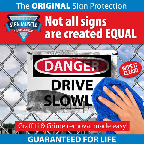 OSHA Caution Do Not Enter Sign 10 Inch By 7 Inch Rigid Plastic Black On Yellow Indoor Outdoor Weatherproof And Chemical Resistant Worksite Must Have Safety Sign That Keeps Everyone In Check, sign displayed on chain-link fence